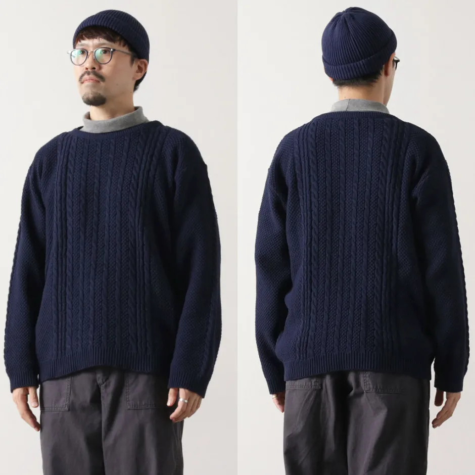 Knits^BINGHAMTON KNITTING COMPANY / Fisherman Pullover Cotton Knit