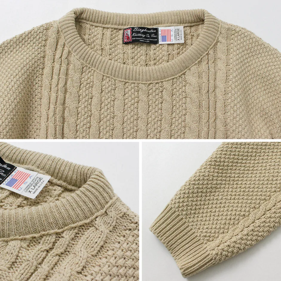 Knits^BINGHAMTON KNITTING COMPANY / Fisherman Pullover Cotton Knit