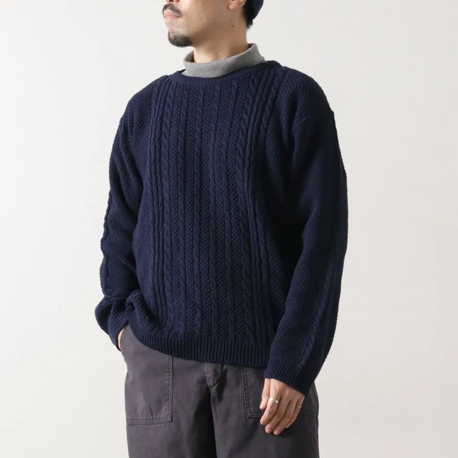 Knits^BINGHAMTON KNITTING COMPANY / Fisherman Pullover Cotton Knit