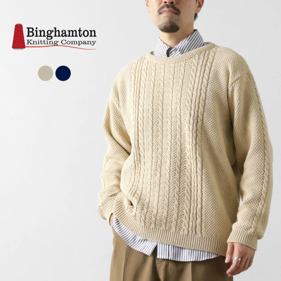Knits^BINGHAMTON KNITTING COMPANY / Fisherman Pullover Cotton Knit