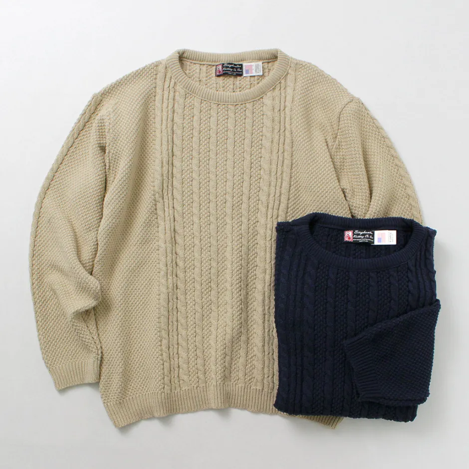 Knits^BINGHAMTON KNITTING COMPANY / Fisherman Pullover Cotton Knit