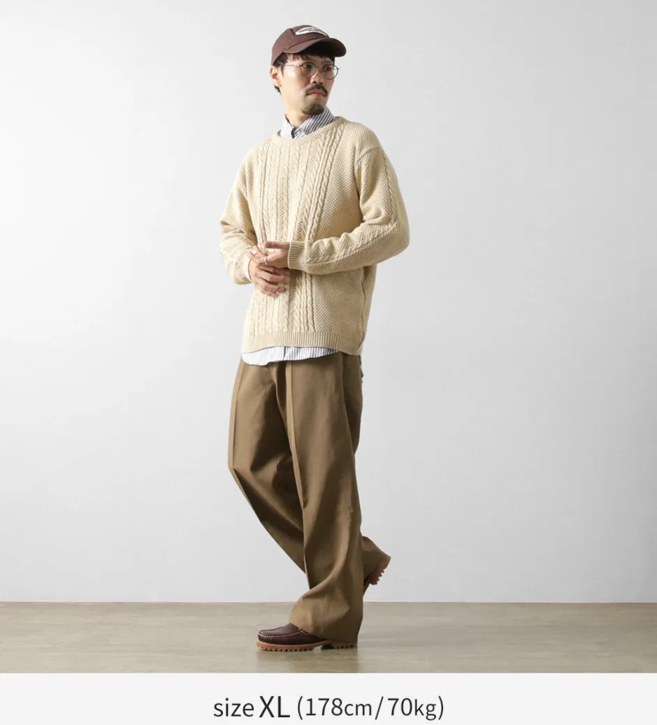 Knits^BINGHAMTON KNITTING COMPANY / Fisherman Pullover Cotton Knit