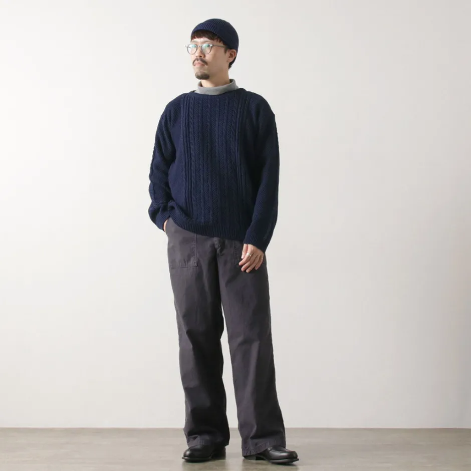 Knits^BINGHAMTON KNITTING COMPANY / Fisherman Pullover Cotton Knit