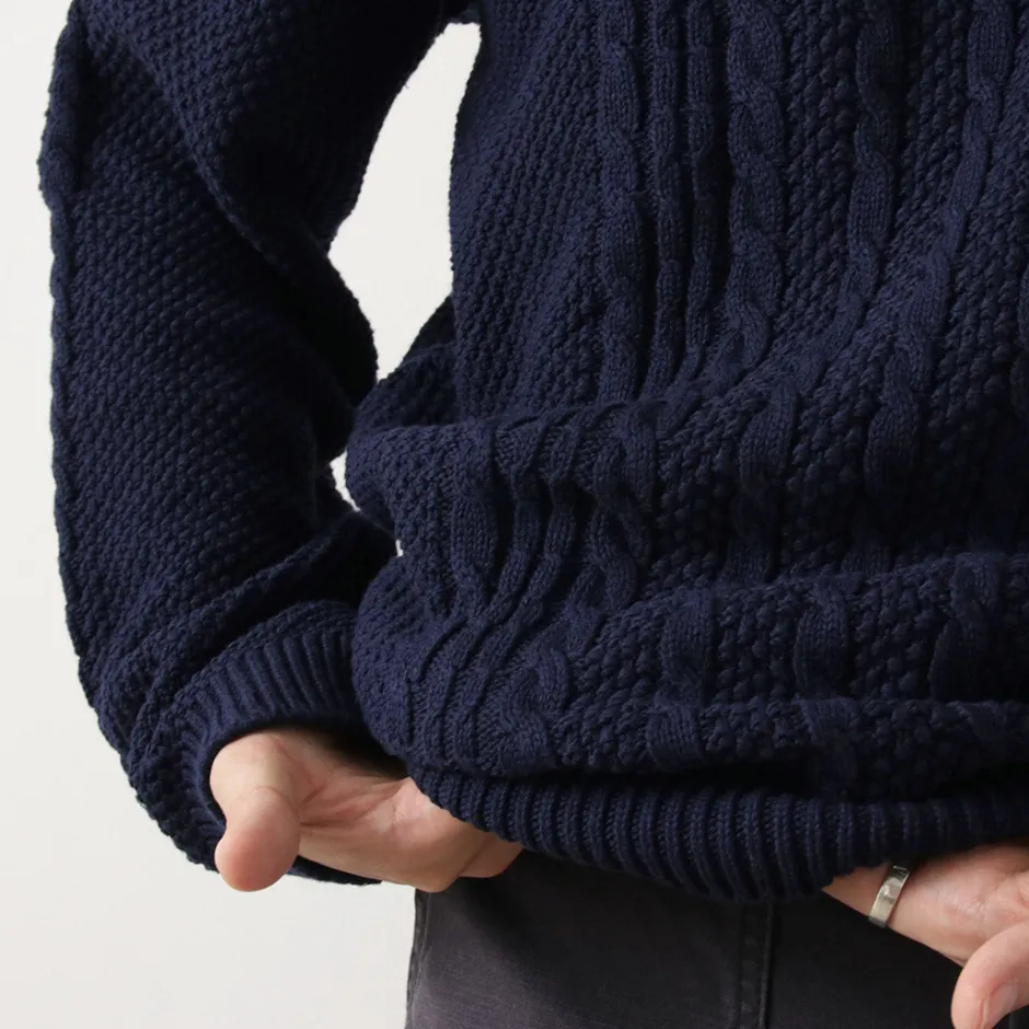 Knits^BINGHAMTON KNITTING COMPANY / Fisherman Pullover Cotton Knit