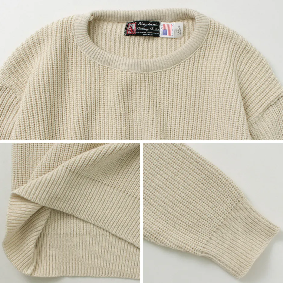 Knits^BINGHAMTON KNITTING COMPANY / Shaker Crew Knit