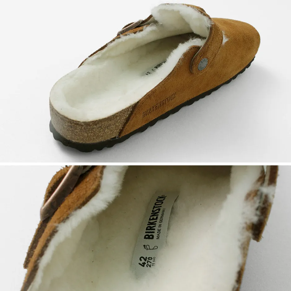 Sandals^BIRKENSTOCK / Boston Shearling Suede Leather Fur Sandals