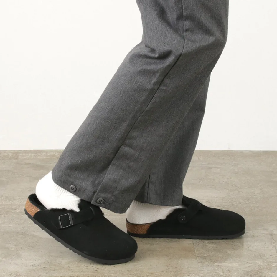 Sandals^BIRKENSTOCK / Boston Shearling Suede Leather Fur Sandals
