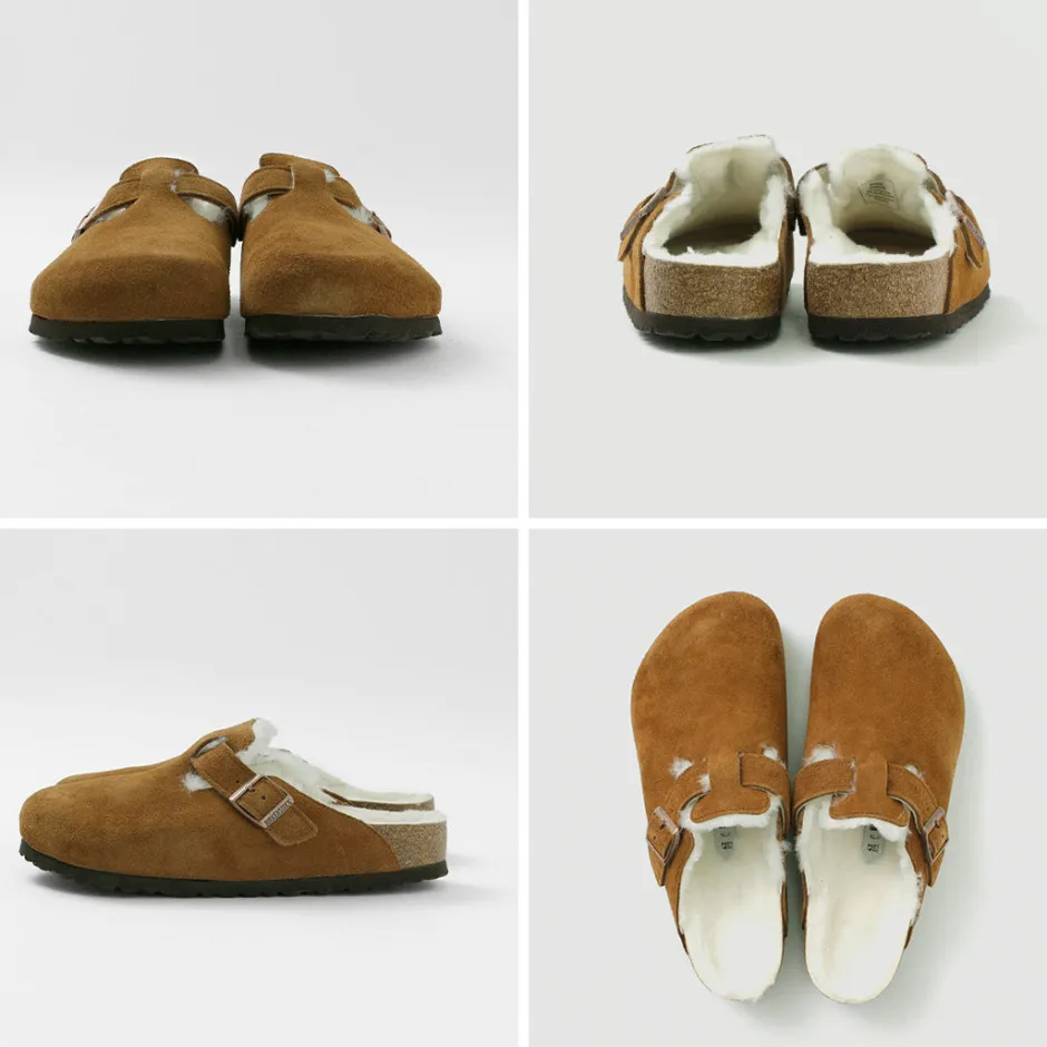 Sandals^BIRKENSTOCK / Boston Shearling Suede Leather Fur Sandals
