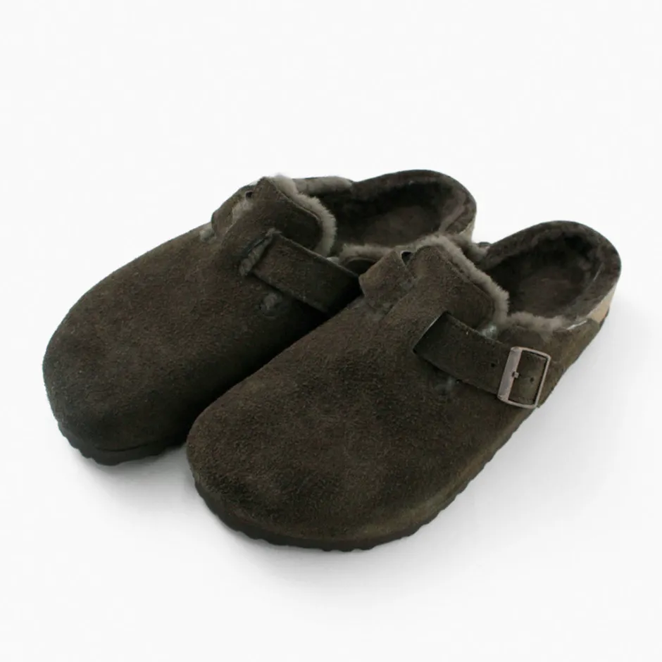 Sandals^BIRKENSTOCK / Boston Shearling Suede Leather Fur Sandals