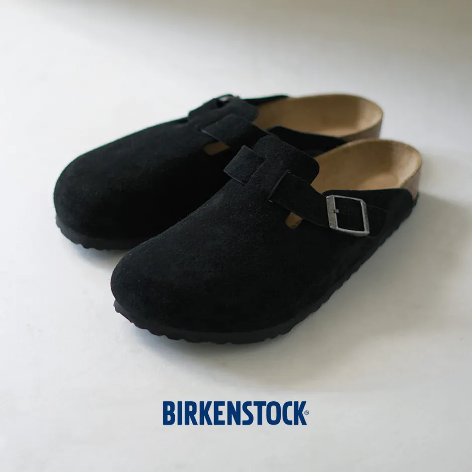 Sandals^BIRKENSTOCK / Boston Suede Leather Sandals black