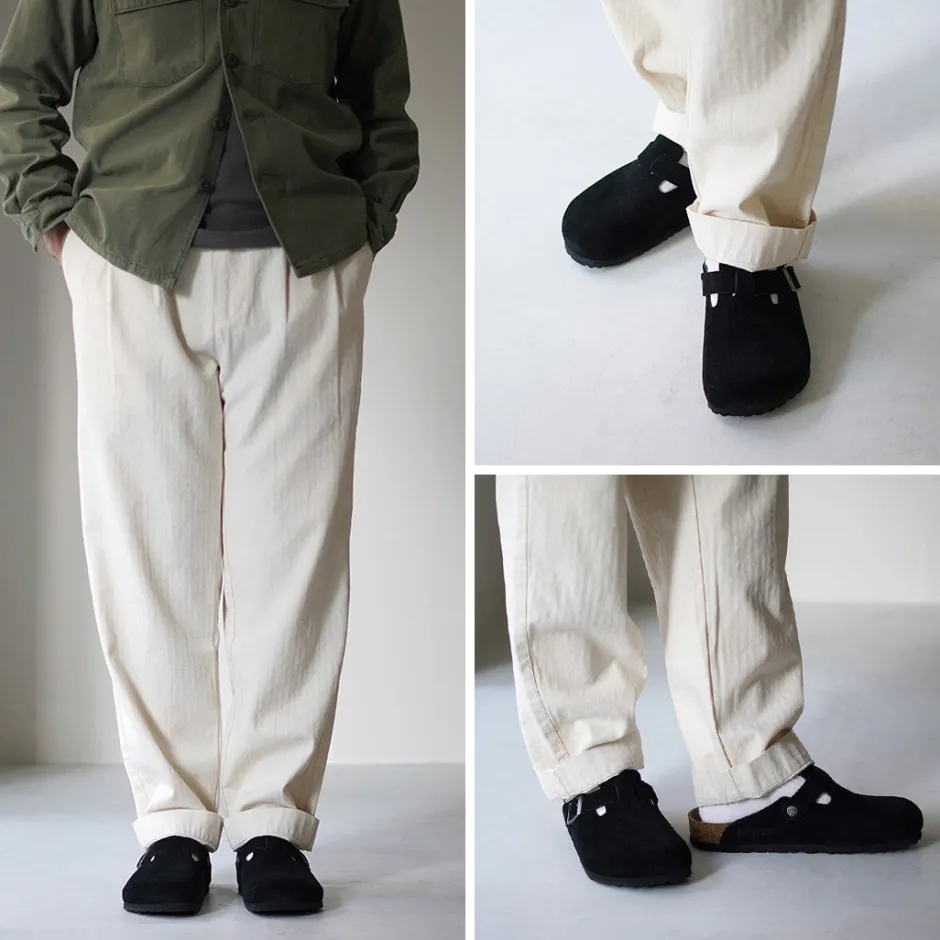 Sandals^BIRKENSTOCK / Boston Suede Leather Sandals black