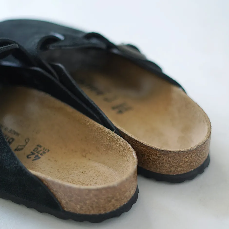 Sandals^BIRKENSTOCK / Boston Suede Leather Sandals black