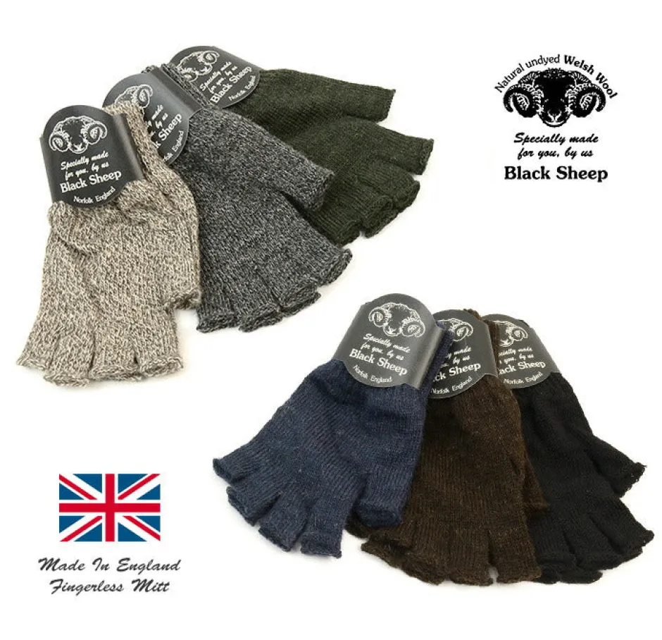 Gloves^BLACK SHEEP / Fingerless knit gloves