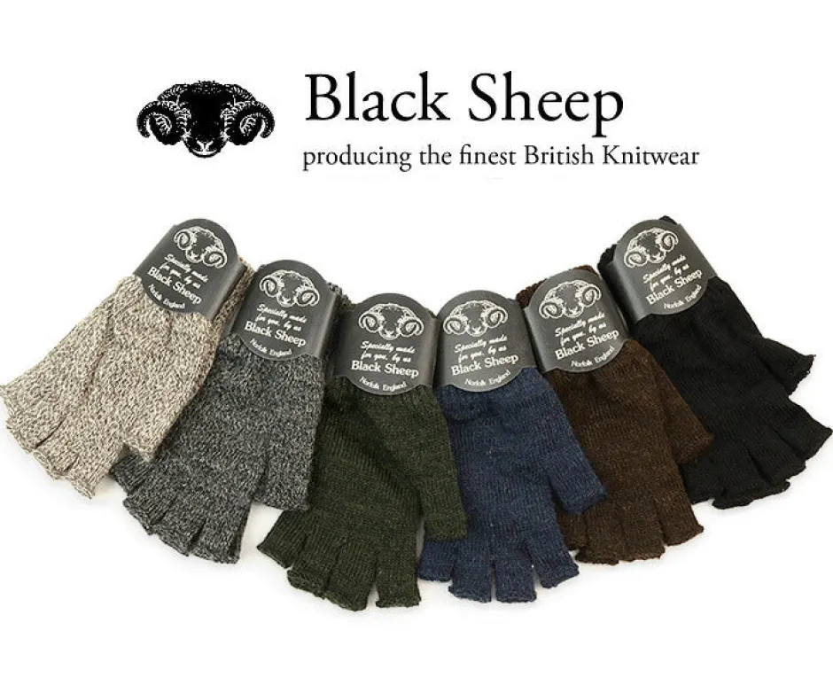 Gloves^BLACK SHEEP / Fingerless knit gloves