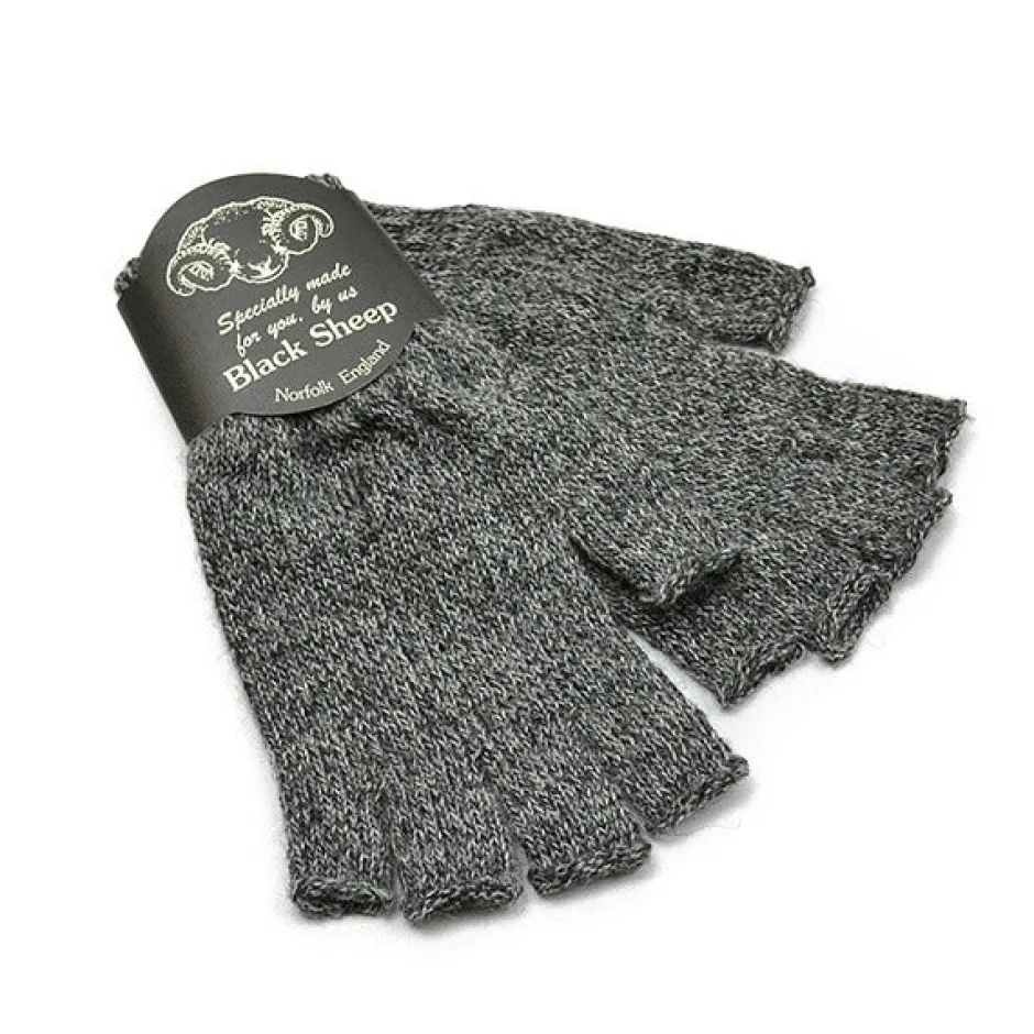 Gloves^BLACK SHEEP / Fingerless knit gloves