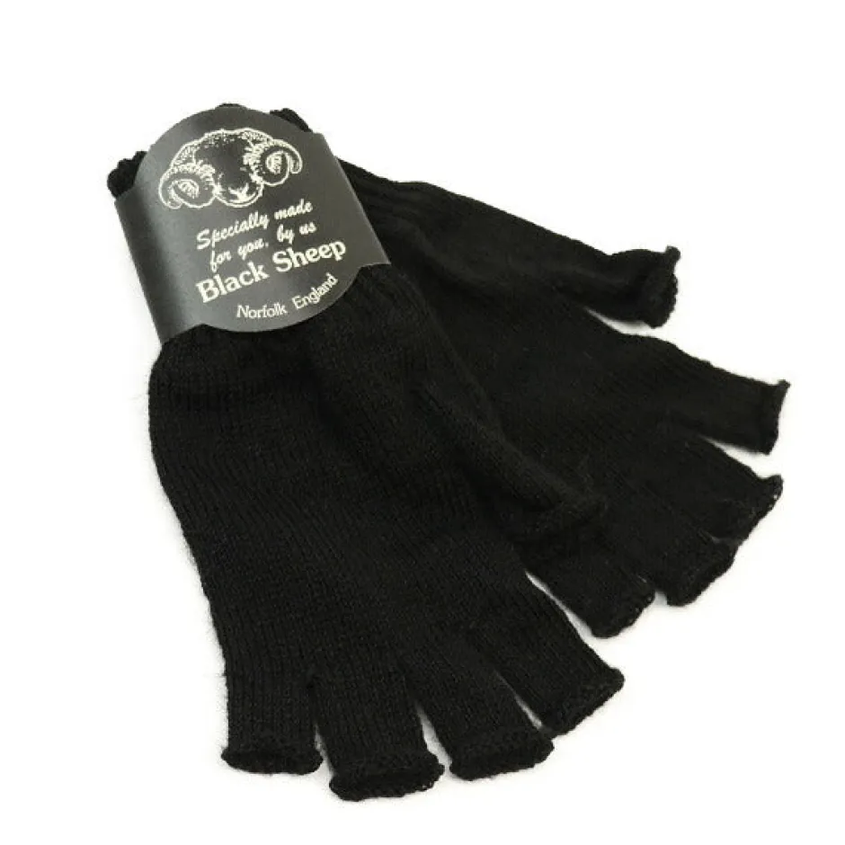 Gloves^BLACK SHEEP / Fingerless knit gloves