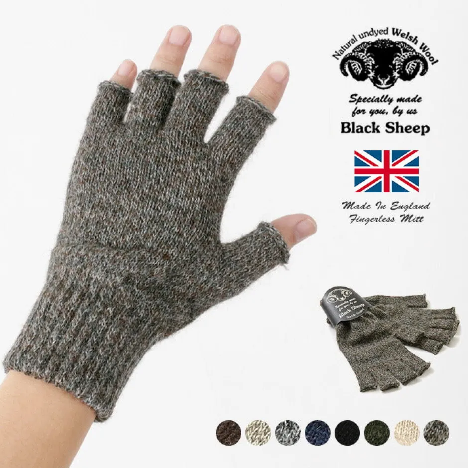 Gloves^BLACK SHEEP / Fingerless knit gloves