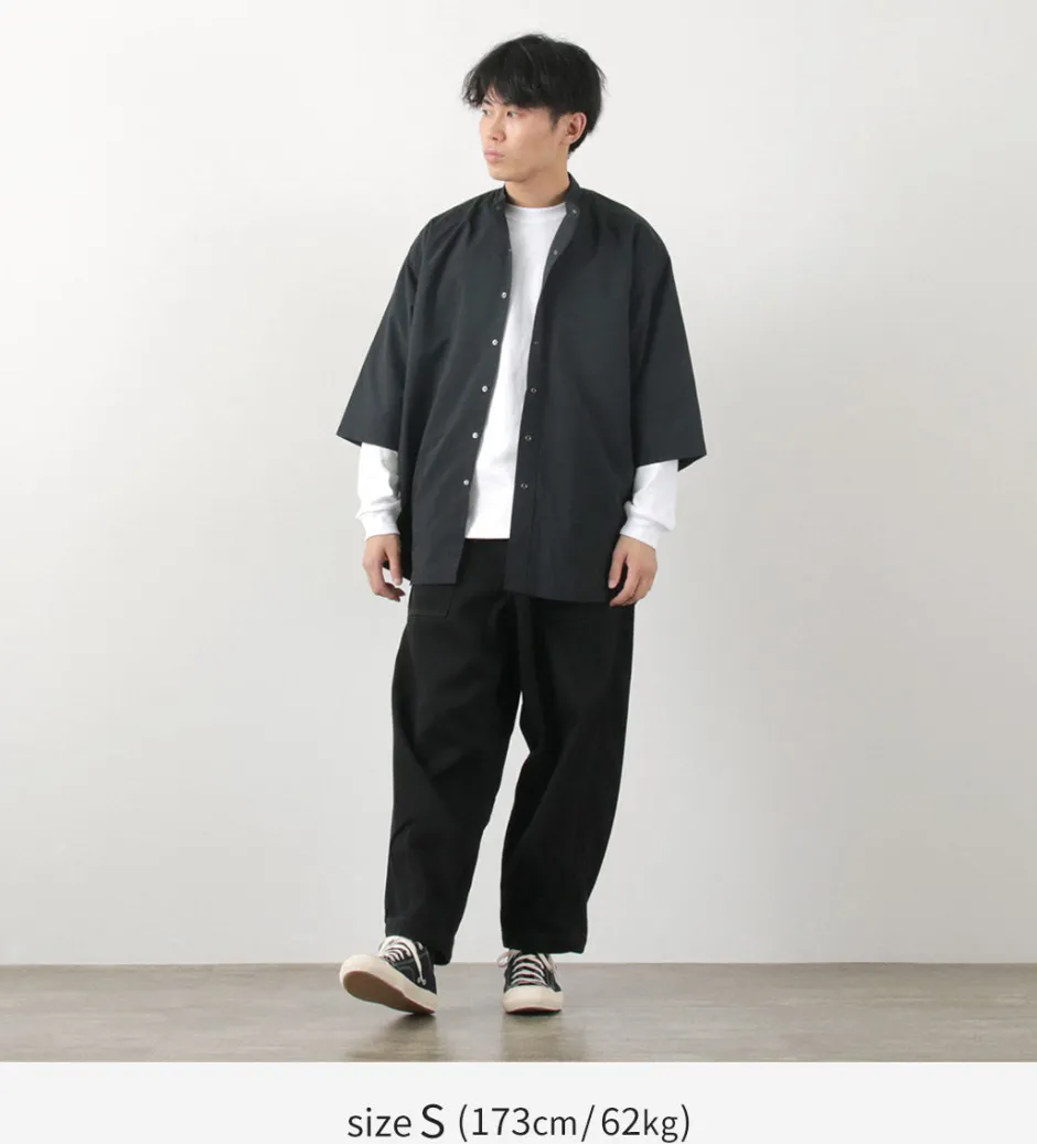 Shirts^BURLAP OUTFITTER / 7/10 Sleeve Band Collar Shirt