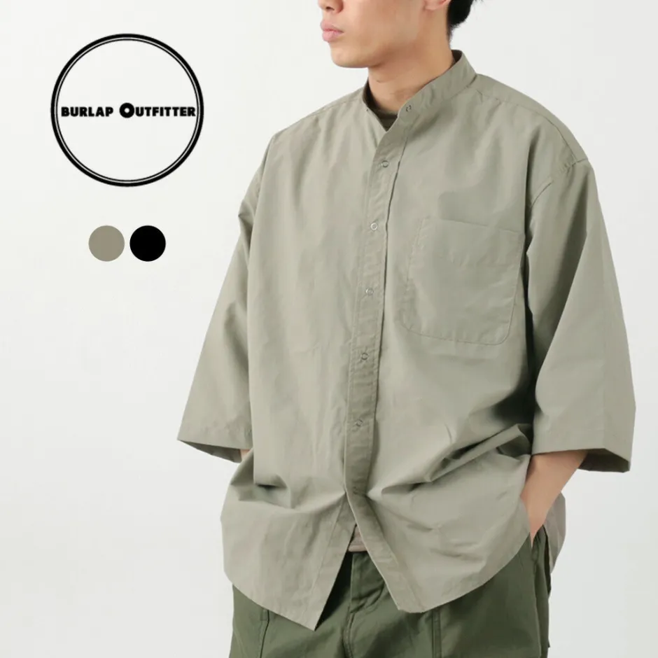 Shirts^BURLAP OUTFITTER / 7/10 Sleeve Band Collar Shirt