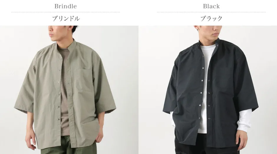 Shirts^BURLAP OUTFITTER / 7/10 Sleeve Band Collar Shirt
