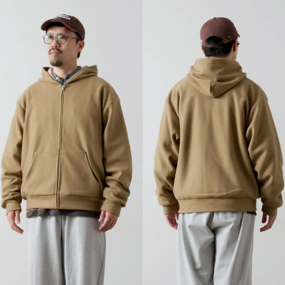 Jackets^BURLAP OUTFITTER / Grid Fleece Lined Zip Hoodie