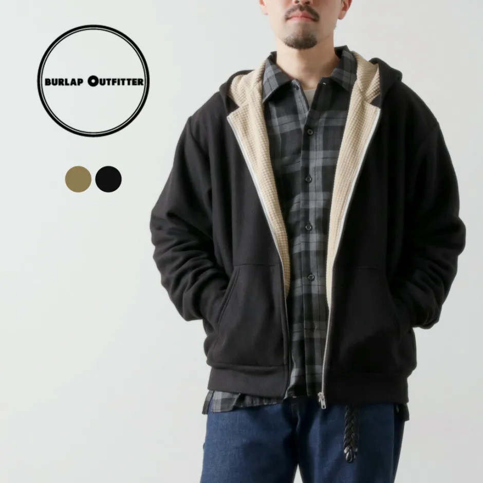 Jackets^BURLAP OUTFITTER / Grid Fleece Lined Zip Hoodie