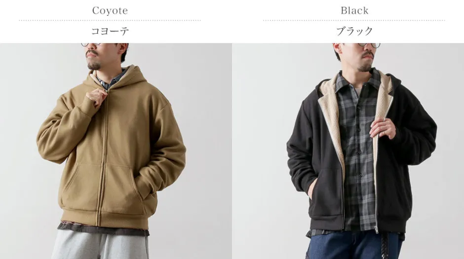 Jackets^BURLAP OUTFITTER / Grid Fleece Lined Zip Hoodie