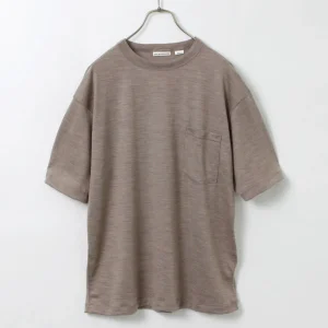 T-Shirts^BURLAP OUTFITTER / Short Sleeve Merino Wool Pocket T-Shirt