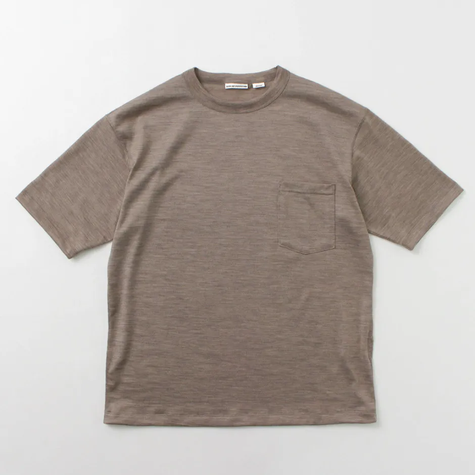 T-Shirts^BURLAP OUTFITTER / Short Sleeve Merino Wool Pocket T-Shirt