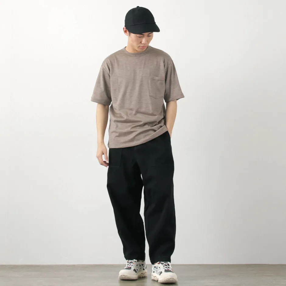 T-Shirts^BURLAP OUTFITTER / Short Sleeve Merino Wool Pocket T-Shirt