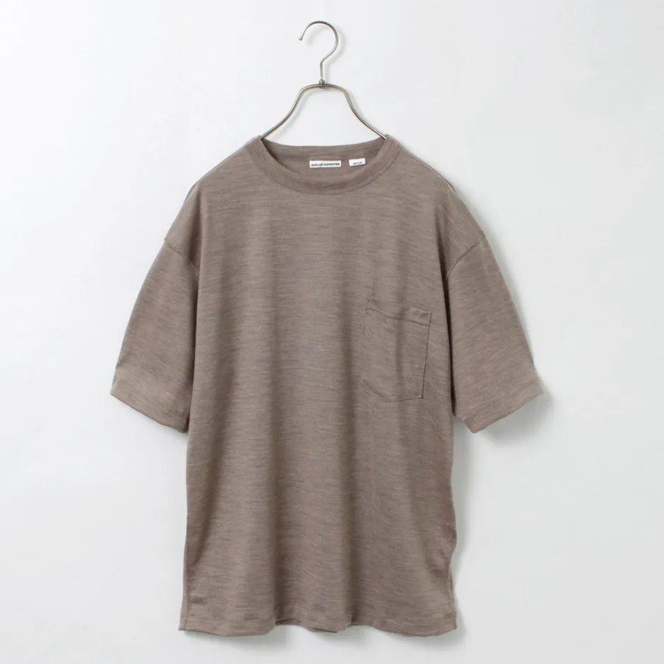 T-Shirts^BURLAP OUTFITTER / Short Sleeve Merino Wool Pocket T-Shirt