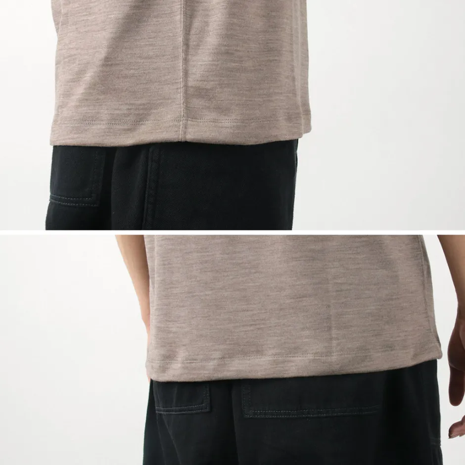 T-Shirts^BURLAP OUTFITTER / Short Sleeve Merino Wool Pocket T-Shirt