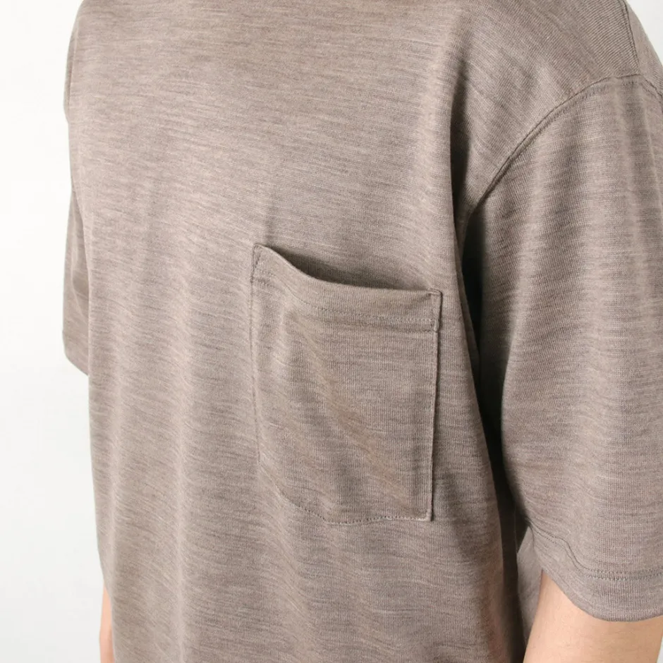 T-Shirts^BURLAP OUTFITTER / Short Sleeve Merino Wool Pocket T-Shirt