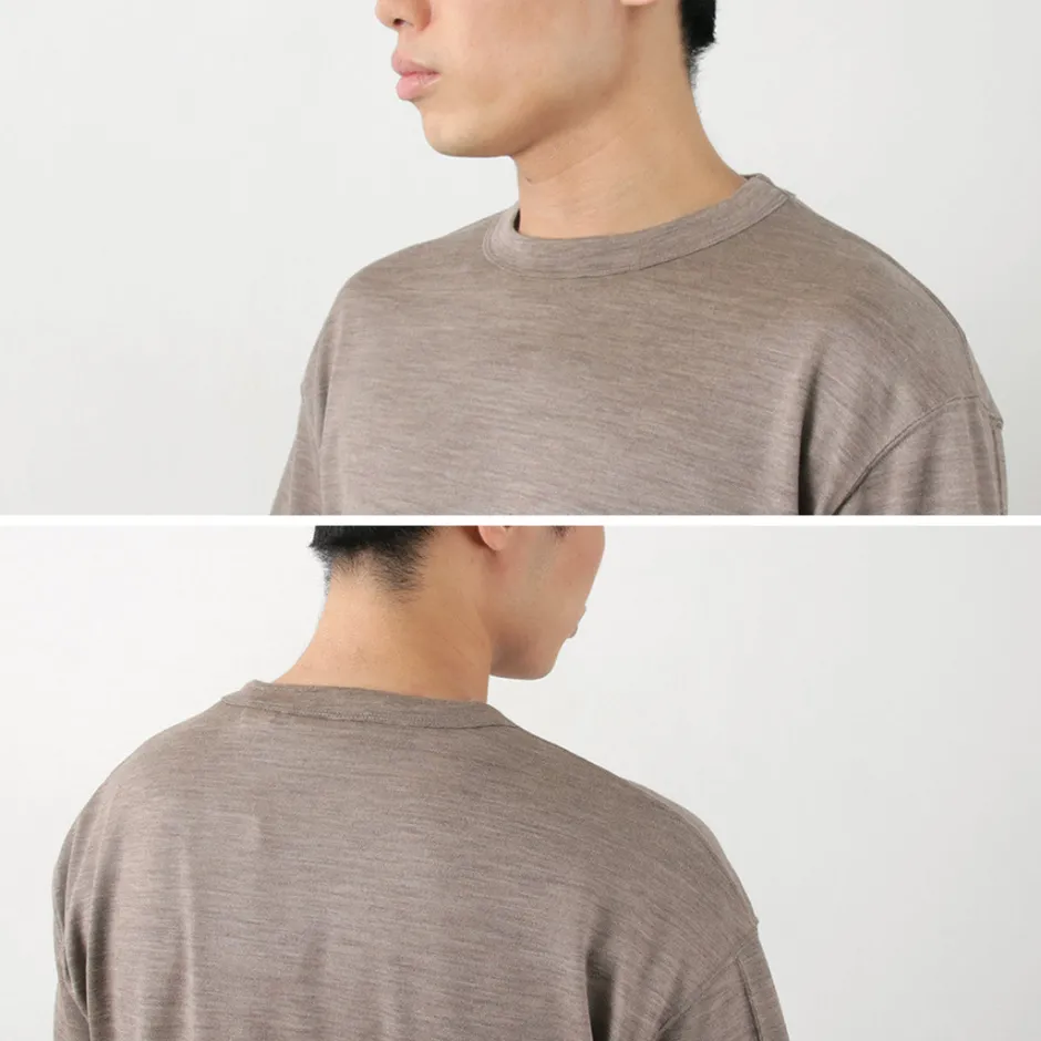 T-Shirts^BURLAP OUTFITTER / Short Sleeve Merino Wool Pocket T-Shirt