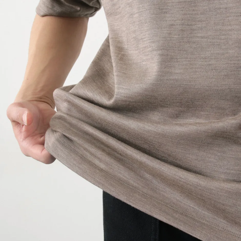 T-Shirts^BURLAP OUTFITTER / Short Sleeve Merino Wool Pocket T-Shirt