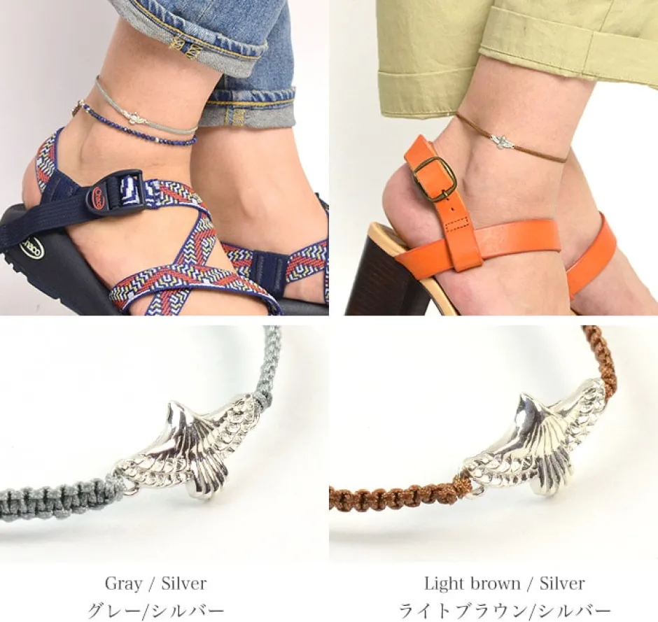 Anklets^CHALISA T.. / Eagle Notching Cord Anklet
