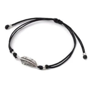 Anklets^CHALISA T.. / Mini Feather Notched Cord Bracelet
