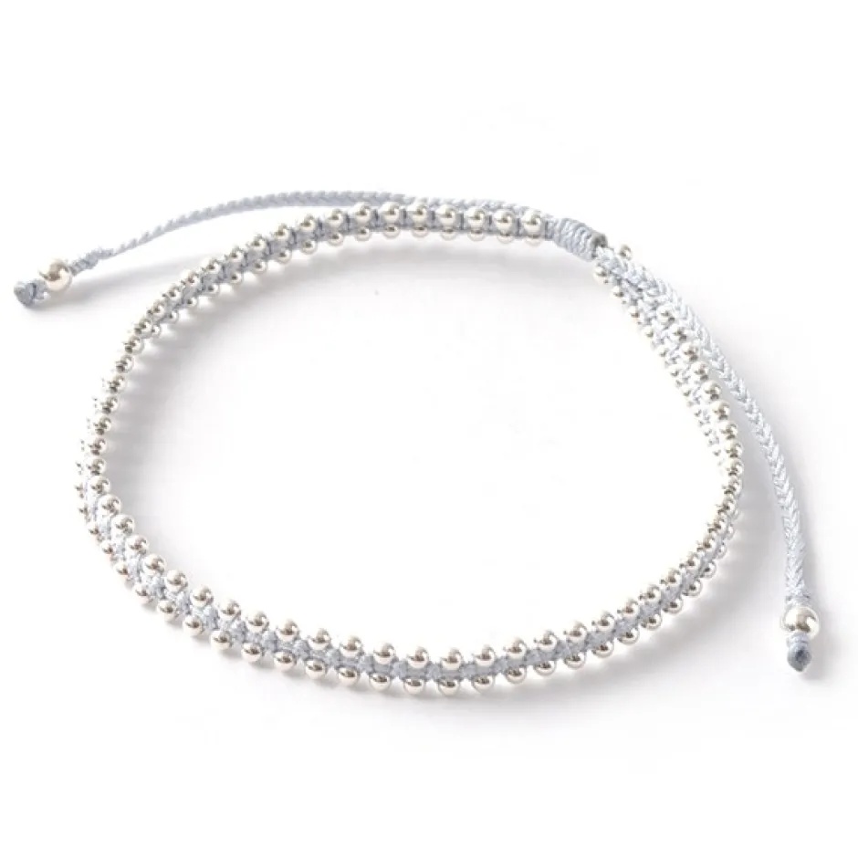 Anklets^CHALISA T.. / Silver Ball Bead Duo Anklet