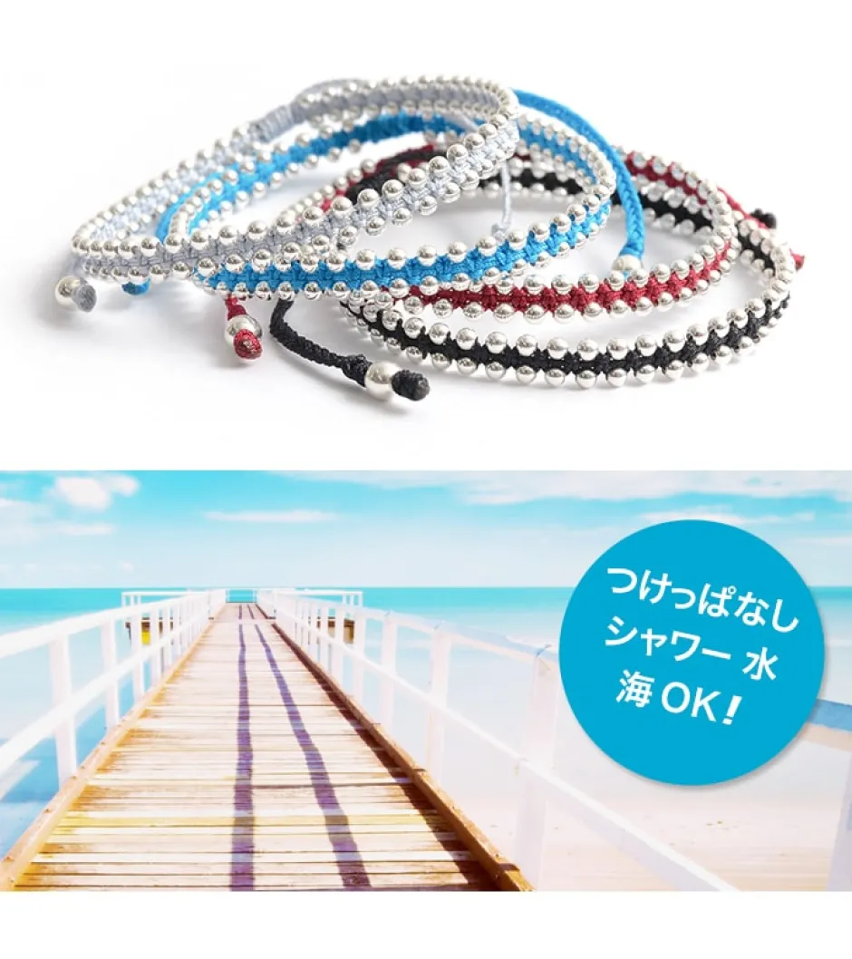Anklets^CHALISA T.. / Silver Ball Beads Duo Bracelet
