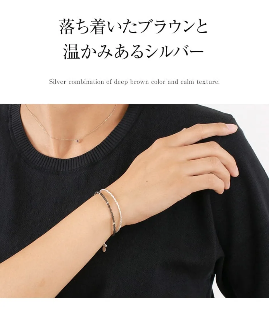 Anklets^CHALISA T.. / Smoky Quartz W-Wrap Bracelet darkgray