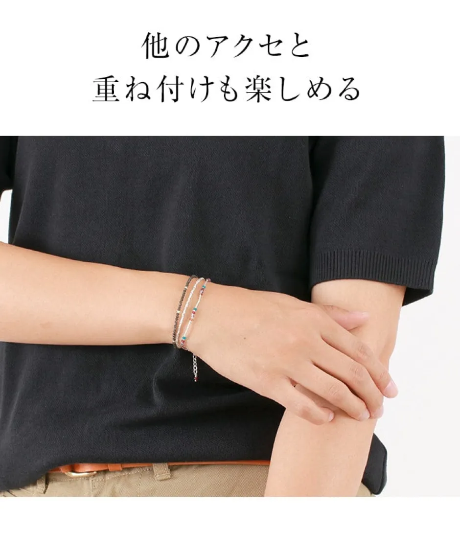 Anklets^CHALISA T.. / Smoky Quartz W-Wrap Bracelet darkgray
