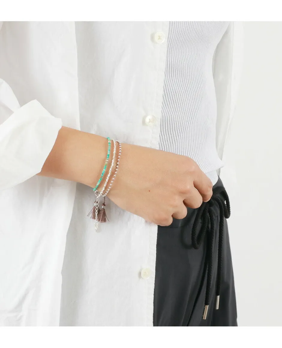 Anklets^CHALISA T.. / Turquoise W Wrap Bracelet Karen Silver blue