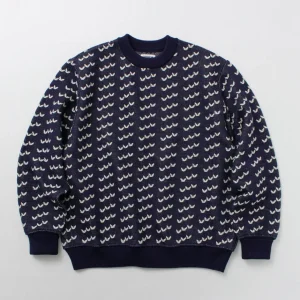 Knits^COOHEM / Big Birds Eye Knit Pullover navy