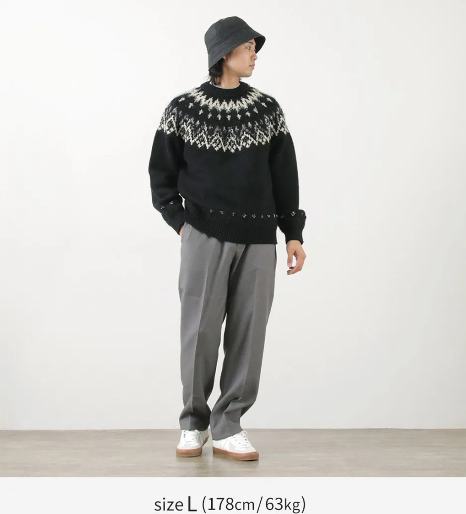 Knits^COOHEM / Nordic Knit Pullover black