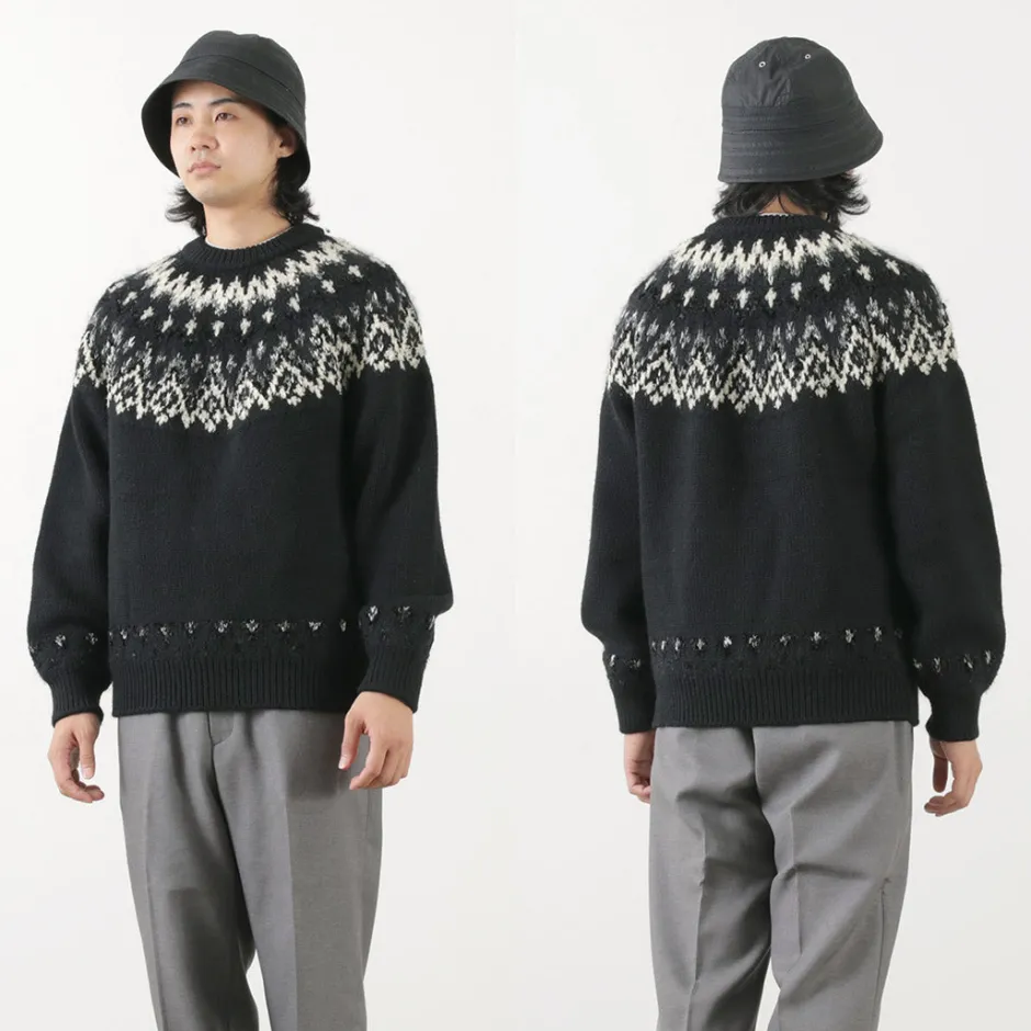 Knits^COOHEM / Nordic Knit Pullover black