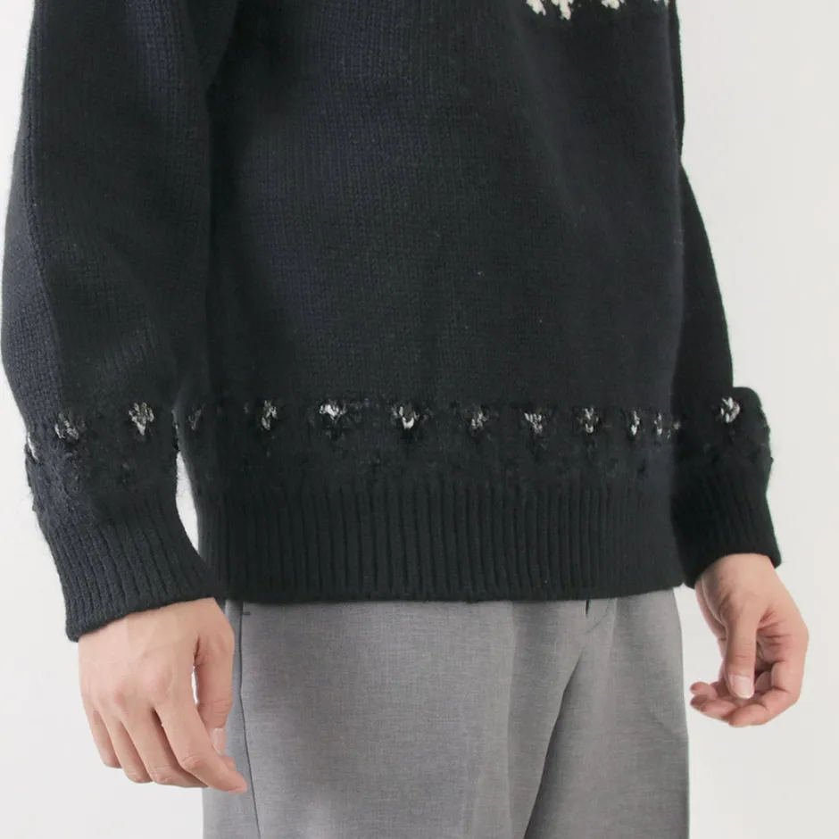 Knits^COOHEM / Nordic Knit Pullover black