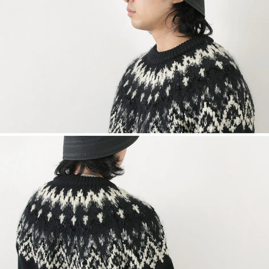 Knits^COOHEM / Nordic Knit Pullover black