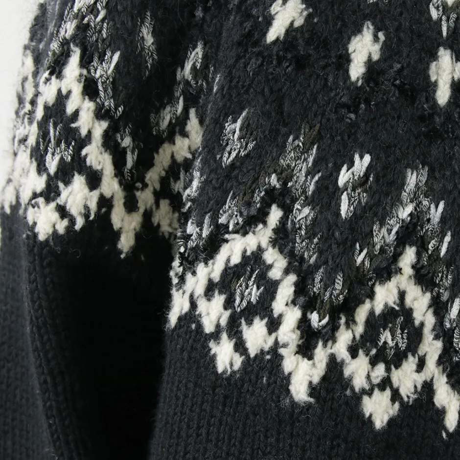 Knits^COOHEM / Nordic Knit Pullover black