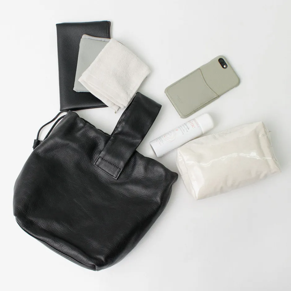 Tote Bags^CREED / Drawstring Tote Cowhide Leather