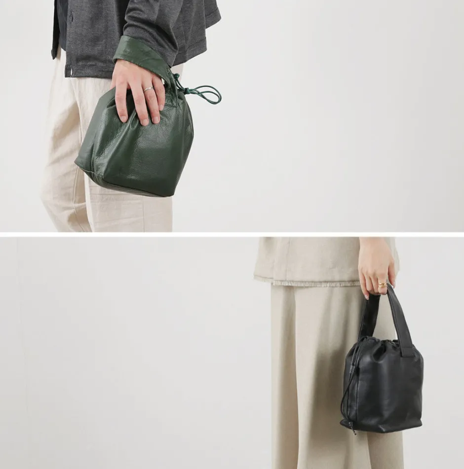 Tote Bags^CREED / Drawstring Tote Cowhide Leather